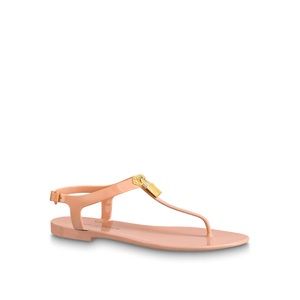 Louis Vuitton Bikini Flat Sandals Nude Pink Size 9 - image 1